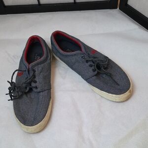 Polo by Ralph Lauren Men's Gray Canvas Shoes Size 10.5